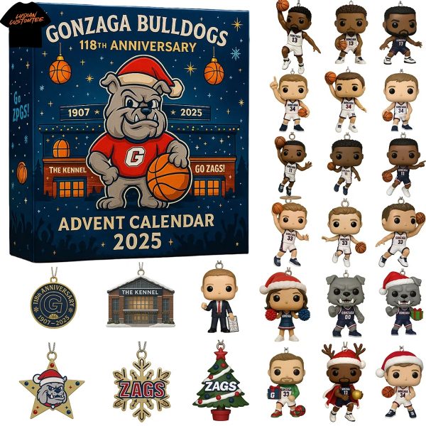 2025 Gonzaga Bulldogs Men Basketball 118th Anniversary Advent Calendar