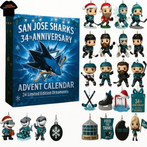 San Jose Sharks 34th Anniversary 2025 Advent Calendar