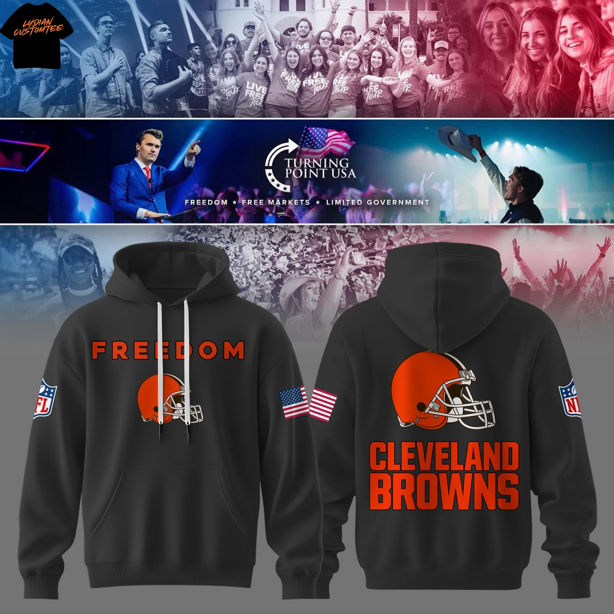 Cleveland Browns Freedom Legacy Hoodie Cleveland Browns Freedom Legacy Hoodie