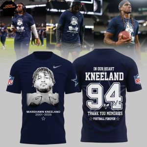 Dallas Cowboys Rest In Peace Marshawn Kneeland In Our Heart Thank You Memories Football Forever Signature 3D T-Shirt