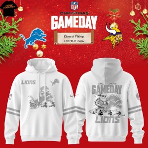 Detroit Lions Christmas Game Day Hoodie