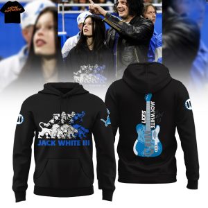 Detroit Lions x Jack White Thanksgiving Halftime Show Hoodie – Black