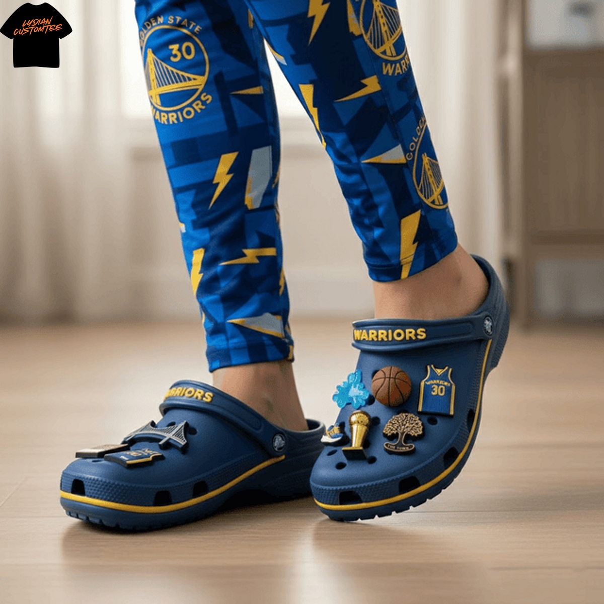 Golden State Warriors Crocs With Charms Golden State Warriors Crocs With Charms