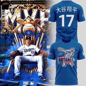 Los Angeles Dodgers Shohei Ohtani Royal 2025 National League MVP 3D T-Shirt Los Angeles Dodgers Shohei Ohtani Royal 2025 National League MVP 3D T-Shirt