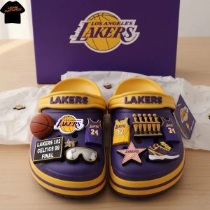 Los Angeles Lakers Crocs With Charms