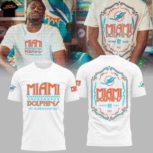 Miami Dolphins In Madrid Game 2025 3D T-Shirt