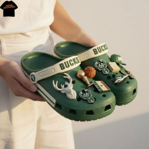 Milwaukee Bucks Crocs With Charms