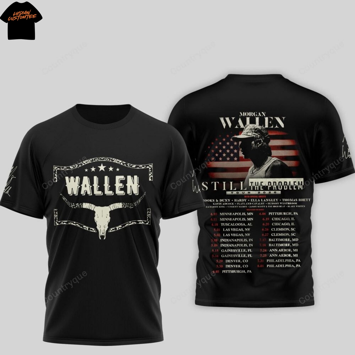 Morgan Wallen Still The Problem Tour 2026 3D T-Shirt Morgan Wallen Still The Problem Tour 2026 3D T-Shirt