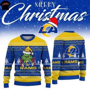 The Grinch Love Los Angeles Rams Ugly Christmas Sweater