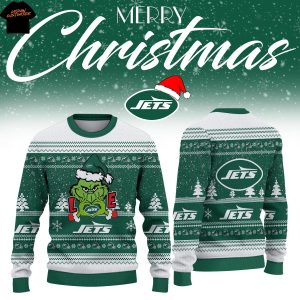 The Grinch Love New York Jets Ugly Christmas Sweater