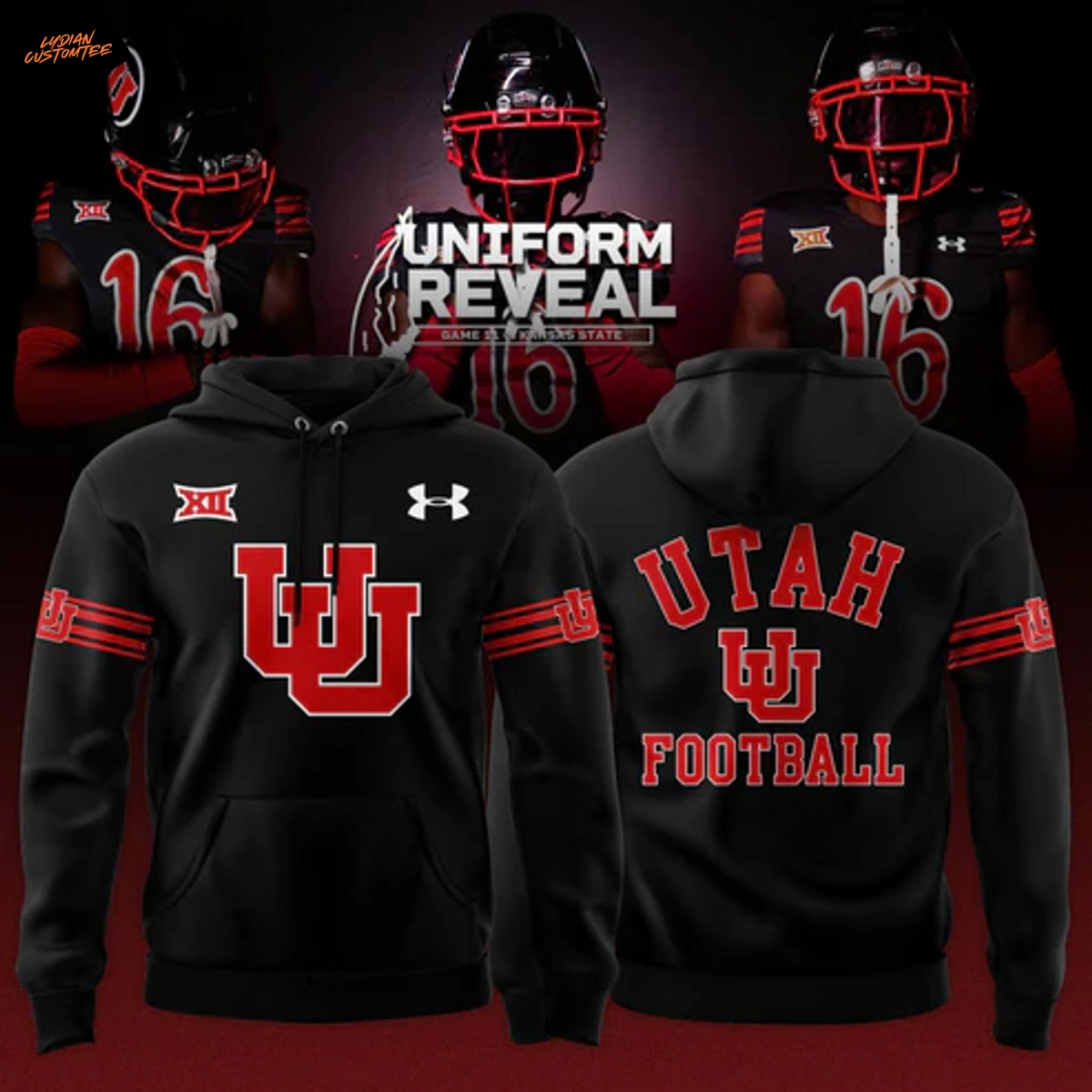 Utah Utes Football Black Throwback Hoodie Utah Utes Football Black Throwback Hoodie