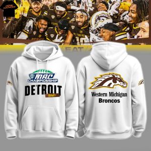 Western Michigan Broncos Mac Championship Hoodie – White Western Michigan Broncos Mac Championship Hoodie – White