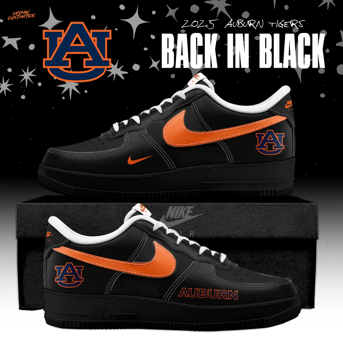 Auburn Tigers Back In Black 2025 Air Force 1 Auburn Tigers Back In Black 2025 Air Force 1
