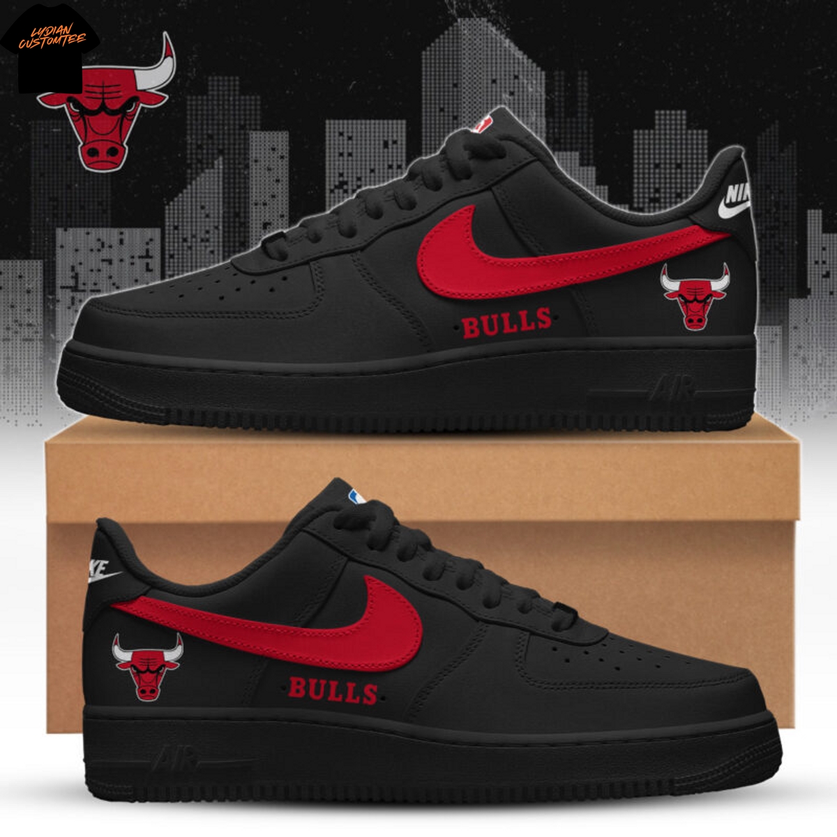 Chicago Bulls Blackout Air Force 1 Chicago Bulls Blackout Air Force 1