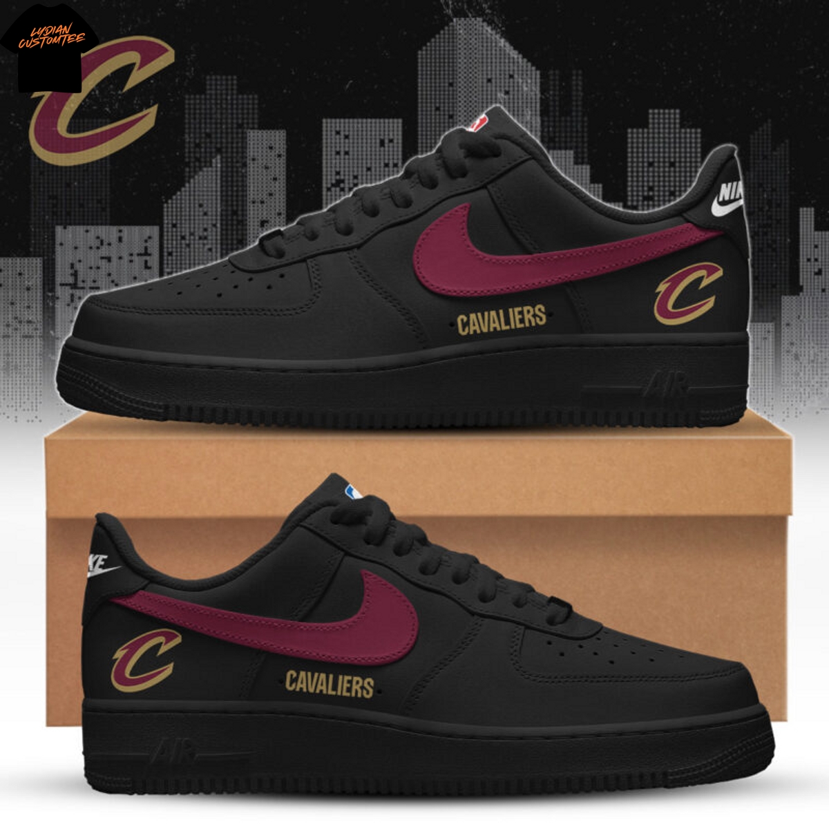 Cleveland Cavaliers Blackout Air Force 1 Cleveland Cavaliers Blackout Air Force 1