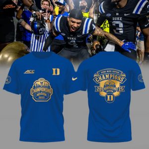 Duke Blue Devils 2025 ACC Champions 3D T-Shirt