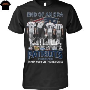 End Of An Era New England Patriots Forever Thank You For The Memories Signature Unisex T-Shirt End Of An Era New England Patriots Forever Thank You For The Memories Signature Unisex T-Shirt