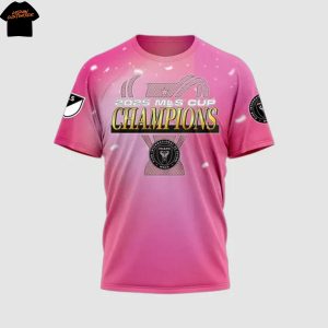 Georgia Bulldogsinter Miami x Lionel Messi 2025 Mls Cup Champion 3D T-Shirt