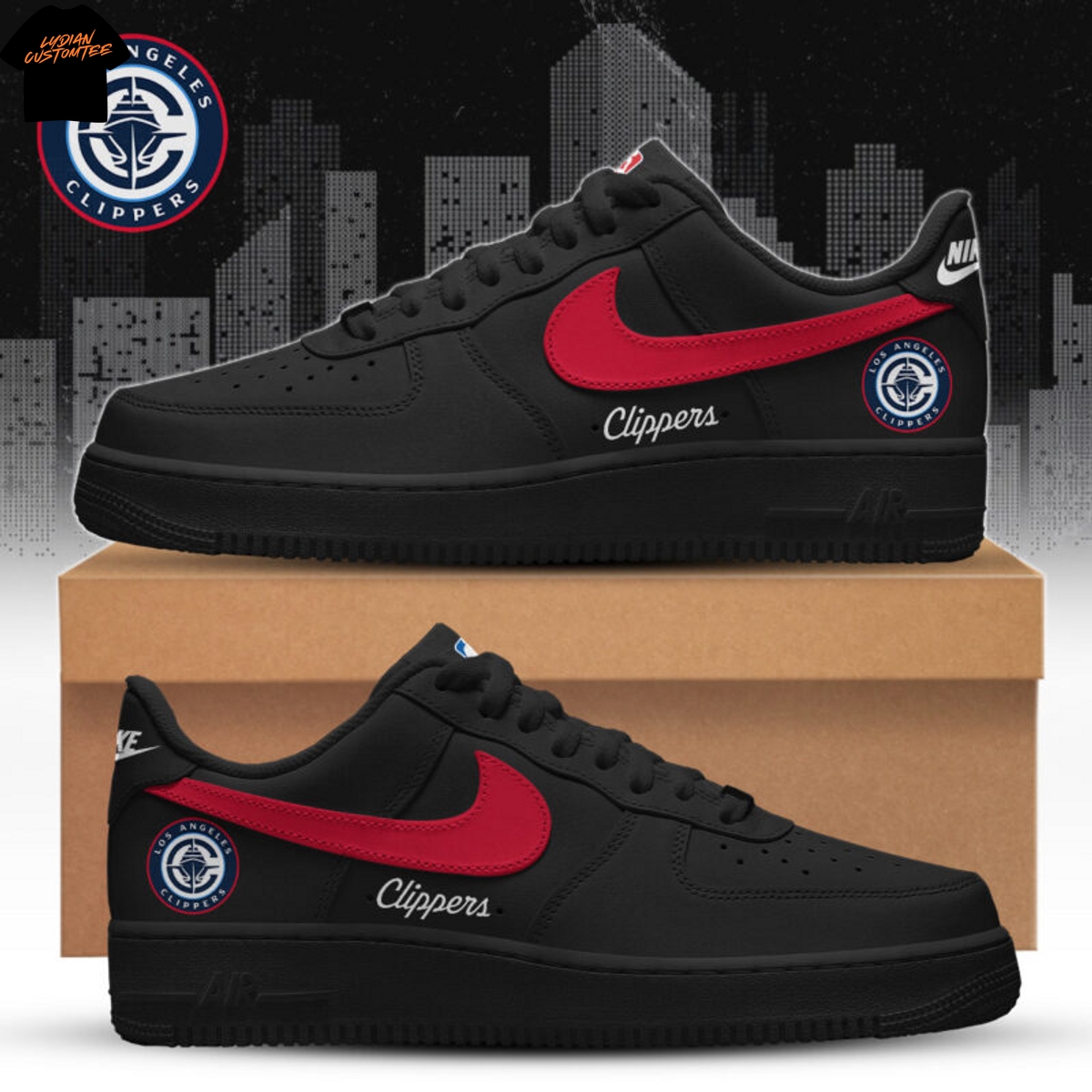 Los Angeles Clippers Blackout Air Force 1 Los Angeles Clippers Blackout Air Force 1