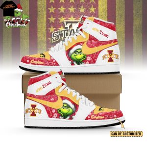 Personalized Iowa State Cyclones x The Grinch x Christmas Air Jordan 1 High Top Personalized Iowa State Cyclones x The Grinch x Christmas Air Jordan 1 High Top