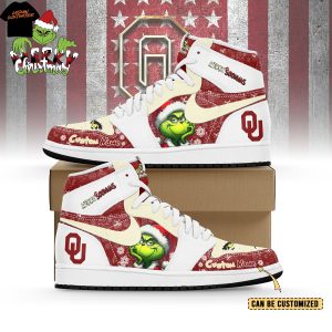 Personalized Oklahoma Sooners x The Grinch x Christmas Air Jordan 1 High Top Personalized Oklahoma Sooners x The Grinch x Christmas Air Jordan 1 High Top