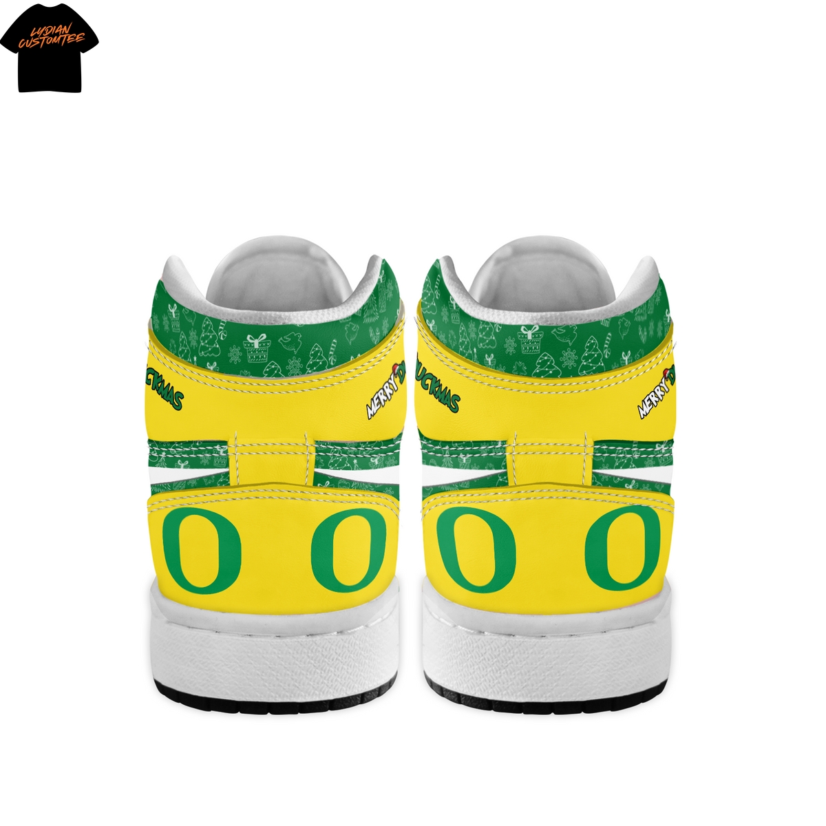 Personalized Oregon Ducks x The Grinch x Christmas Air Jordan 1 High Top Personalized Oregon Ducks x The Grinch x Christmas Air Jordan 1 High Top