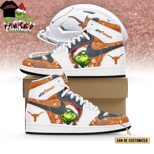 Personalized Texas Longhorns x The Grinch x Christmas Air Jordan 1 High Top Personalized Texas Longhorns x The Grinch x Christmas Air Jordan 1 High Top