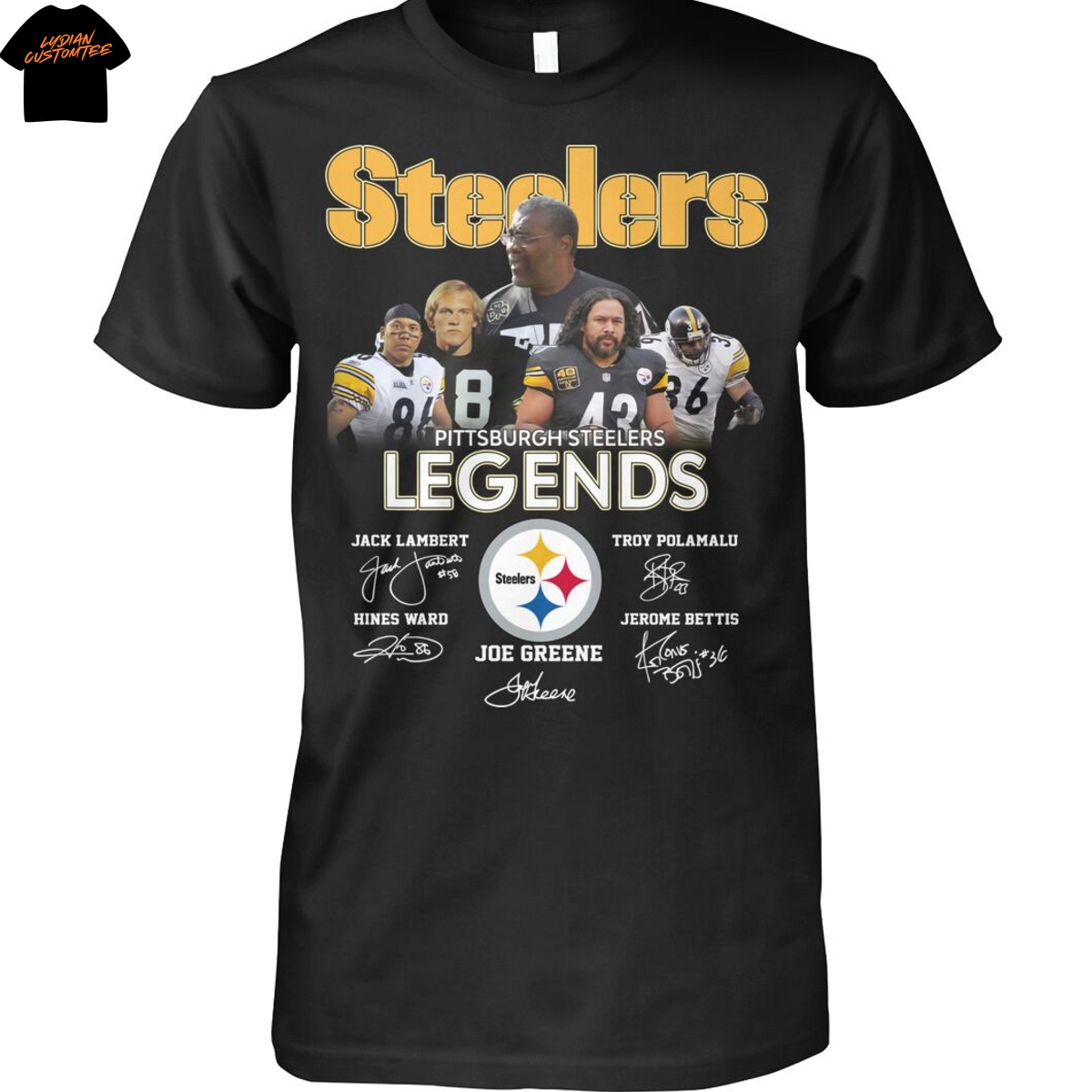 Pittsburgh Steelers Legends Signature Unisex T-Shirt Pittsburgh Steelers Legends Signature Unisex T-Shirt