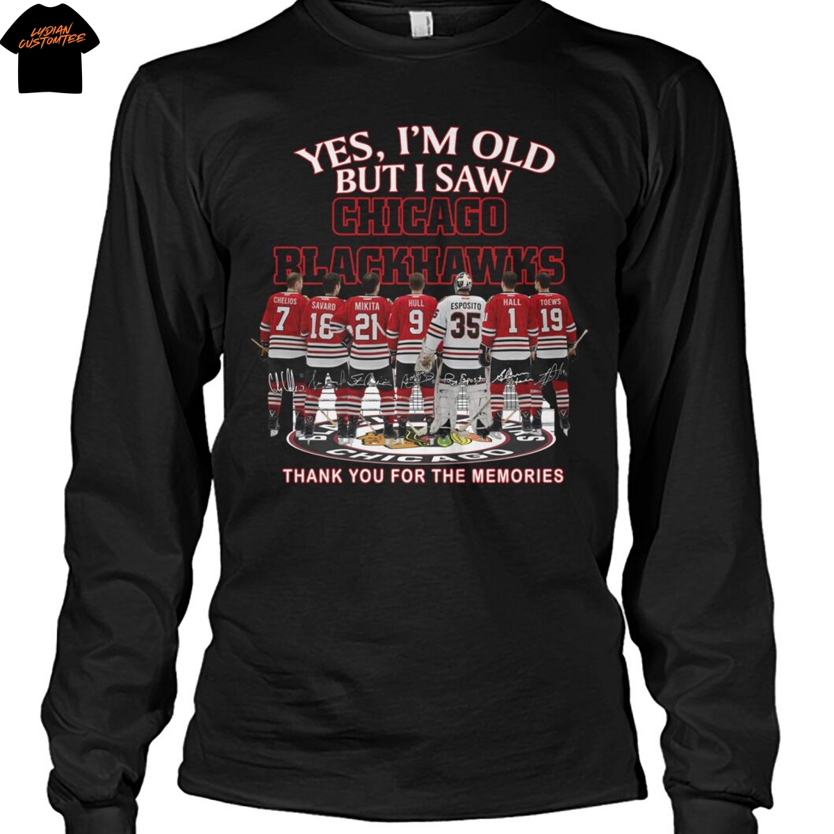 Yes Im Old But I Saw Chicago Blackhawks Signature Thank You For The Memories Unisex T-Shirt Yes Im Old But I Saw Chicago Blackhawks Signature Thank You For The Memories Unisex T-Shirt
