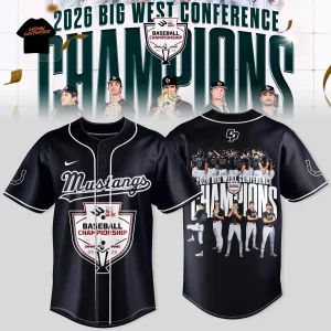 Cal Poly Mustangs 2026 Big West Conference Champions Commemorative Black Baseball Jersey