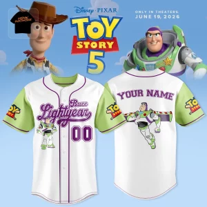 Disney Toy Story 5 Buzz Lightyear Personalized Custom Name Baseball Jersey