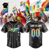Los Angeles Dodgers Pride Rainbow Black Baseball Jersey