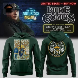 Luke Combs Green Bay Packers My Kinda Saturday Nights Tour Lambeau Field Hoodie