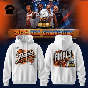 New York Knicks 2026 Eastern Conference Champions Locker Room Pullover Hoodie