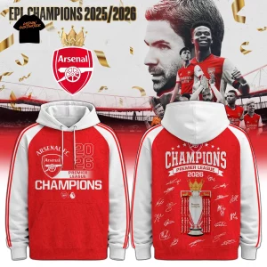 Premium Arsenal Premier League Champions 2026 Hoodie
