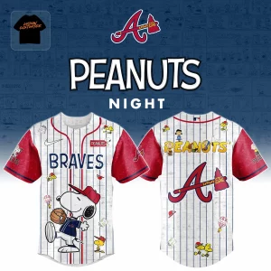 ATL Braves Peanuts Night Limited Edition Baseball Jersey