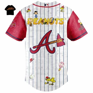 ATL Braves Peanuts Night Limited Edition Baseball Jersey