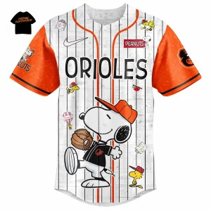 Baltimore Orioles Peanuts Night Snoopy Commemorative Baseball Jersey