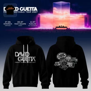 David Guetta French Festivals Tour 2027 Official Merchandise Hoodie