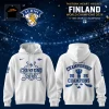 Finland Suomi Ice Hockey World Champions 2026 Commemorative 5-Time Champions Graphic White Pullover Hoodie