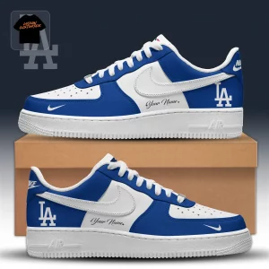 Los Angeles Dodgers Personalized Air Force 1 Sneakers