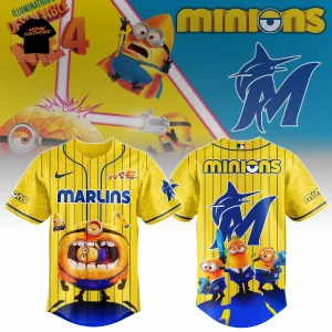 Miami Marlins Minions Limited Edition Custom Baseball Jersey