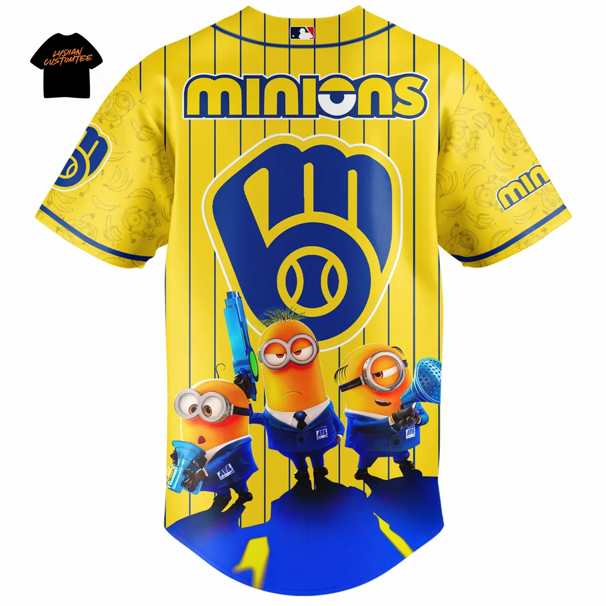 Milwaukee Brewers Minions Limited Edition Fan Baseball Jersey Milwaukee Brewers Minions Limited Edition Fan Baseball Jersey