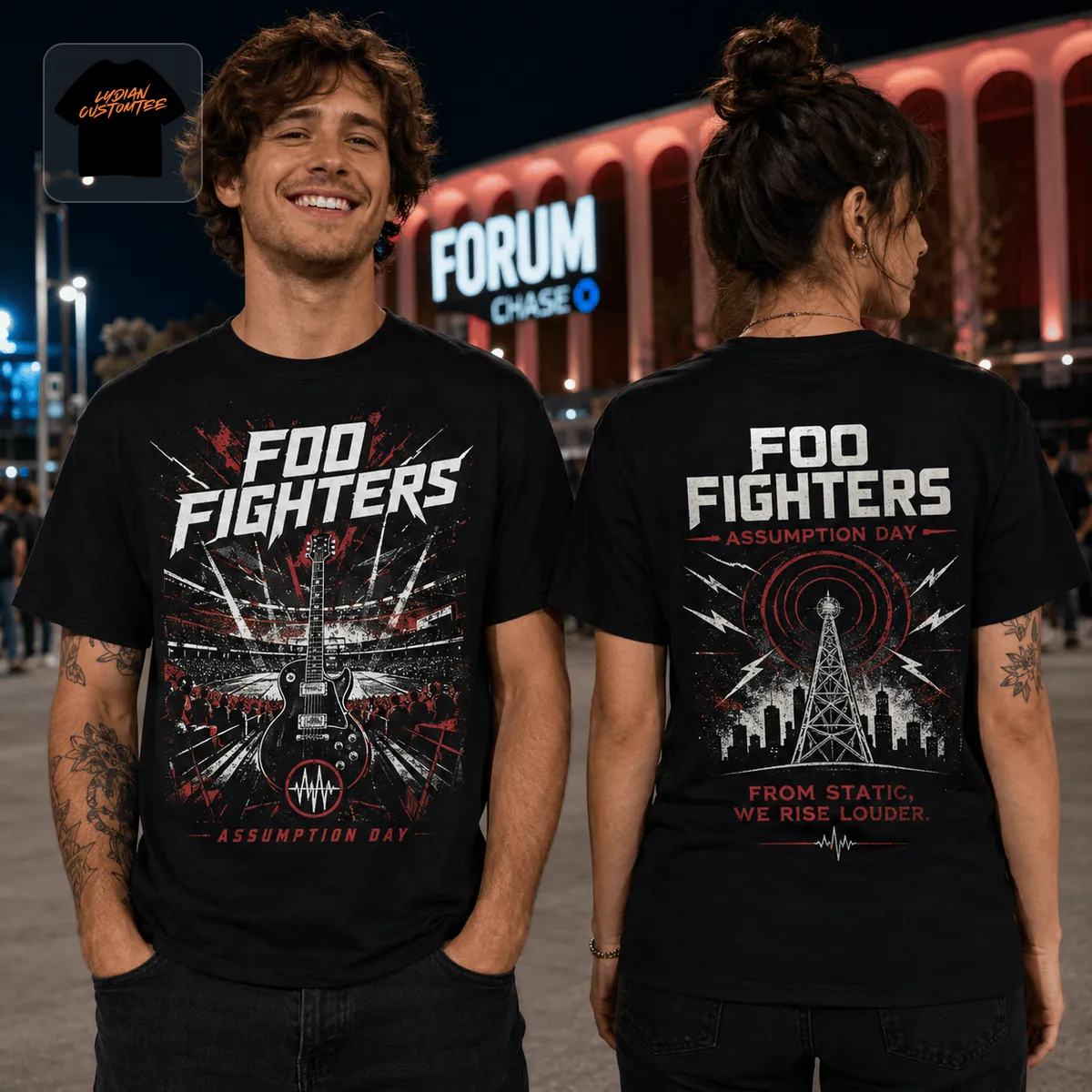 Foo Fighters Assumption Day Vintage Rock Band Graphic T-Shirt Foo Fighters Assumption Day Vintage Rock Band Graphic T-Shirt