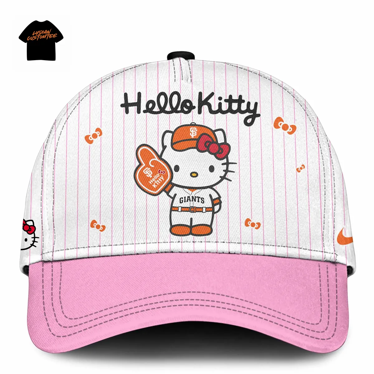 Hello Kitty San Francisco Giants Limited Edition Pink Pinstripe Baseball Jersey Hello Kitty San Francisco Giants Limited Edition Pink Pinstripe Baseball Jersey