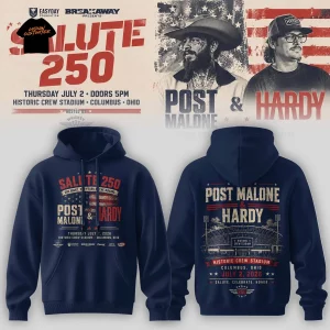 Post Malone and Hardy Salute 250 Columbus Concert Commemorative Graphic Hoodie