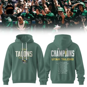 Utah Talons Softball 2024 AUSL Back to Back Champions Commemorative Roster Hoodie