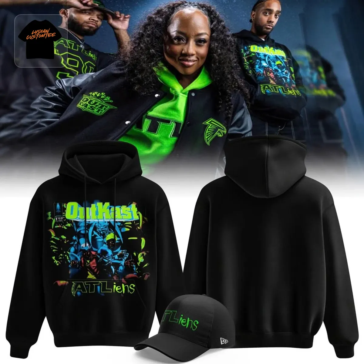 Atlanta Falcons x OutKast 30th Anniversary Limited Hoodie Atlanta Falcons x OutKast 30th Anniversary Limited Hoodie