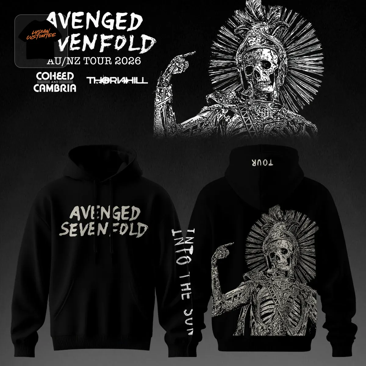 Avenged Sevenfold AUS/NZ Tour 2026 Into The Sun Hoodie