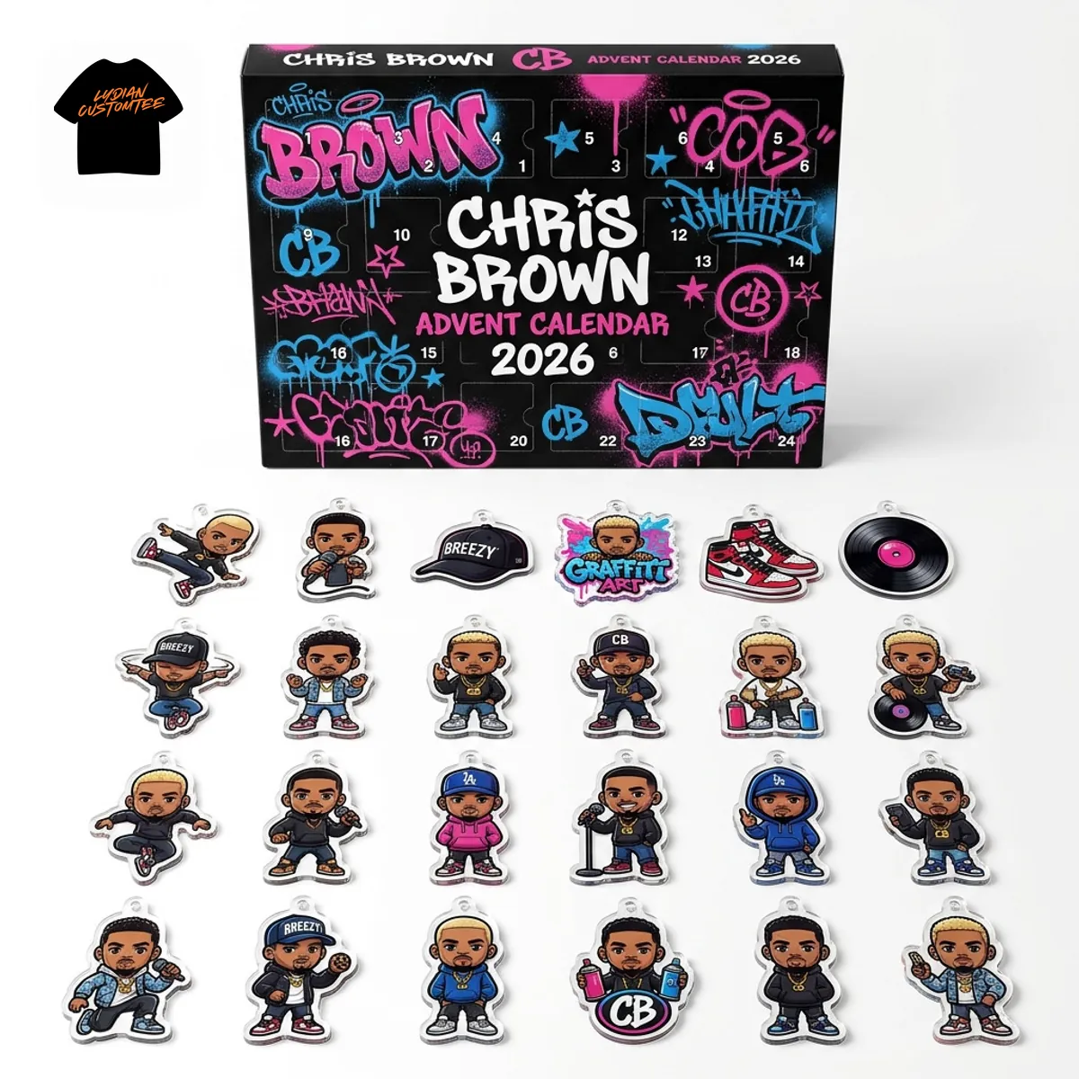 Chris Brown 2026 Graffiti Art 24 Days Countdown Advent Calendar